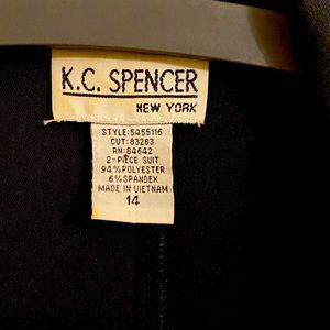 KC Spencer Size 14 Black Blazer
